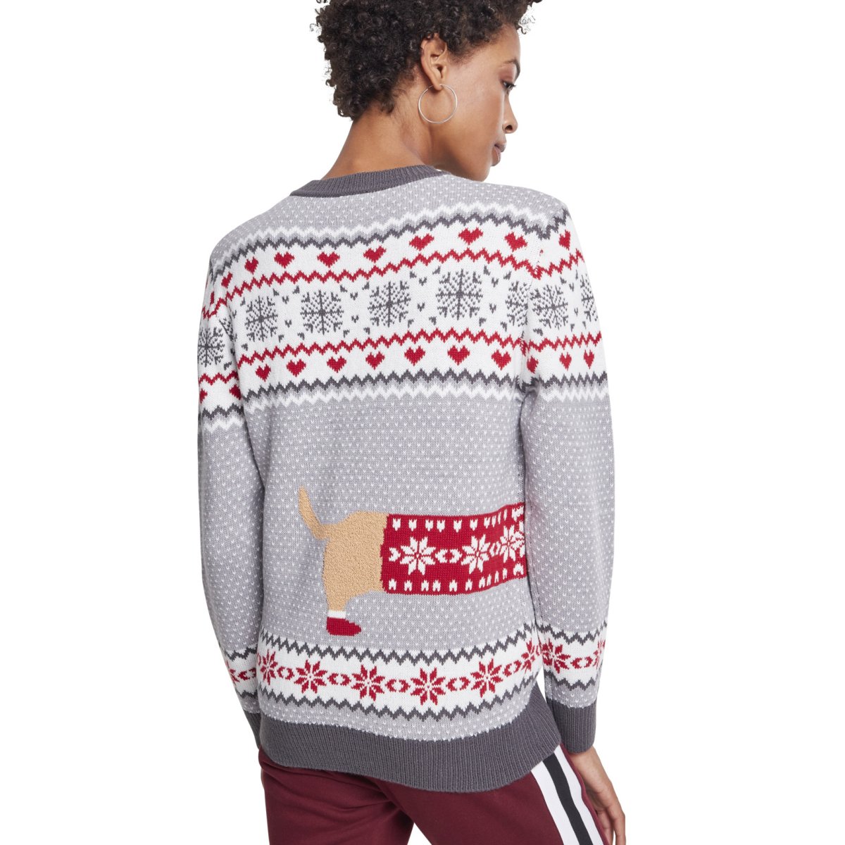 Urban Classics Herren Sausage Dog Christmas Sweater Sweatshirt